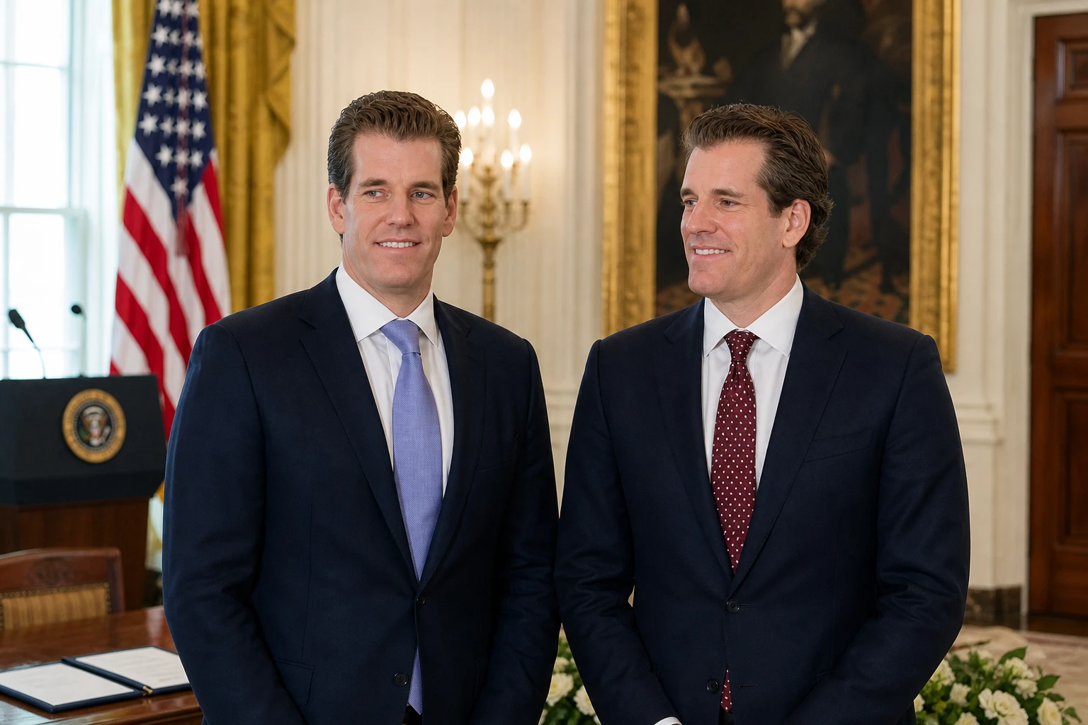 Winklevoss twins bitcoin donation MAGA Inc after Gemini CFTC