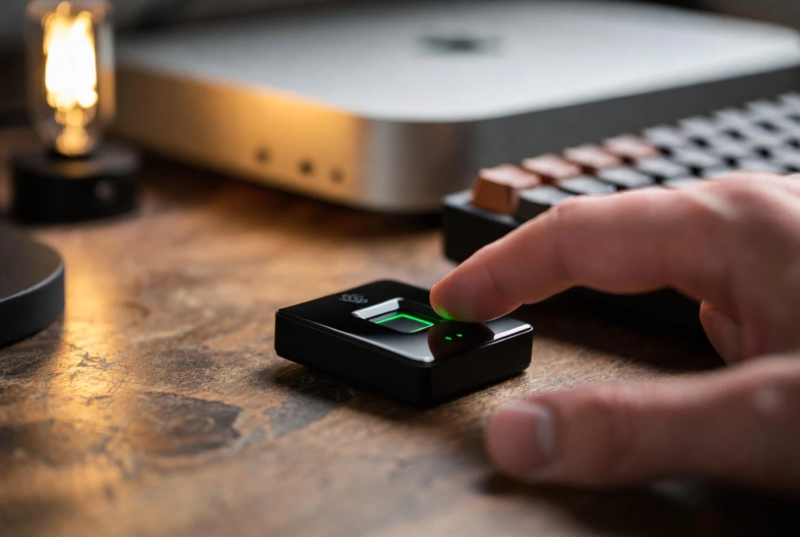 wireless fingerprint authentication keychain device for Mac and Linux