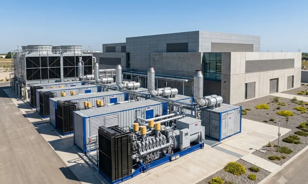 AI data center on-site gas genset modular power plant