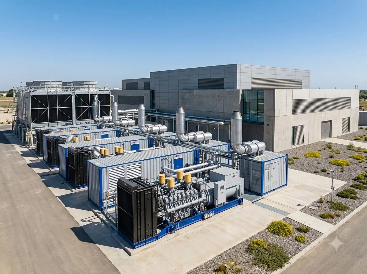 AI data center on-site gas genset modular power plant