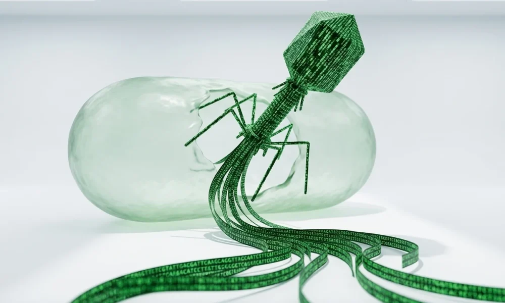 AI designed bacteriophage viruses Evo Stanford Arc Institute
