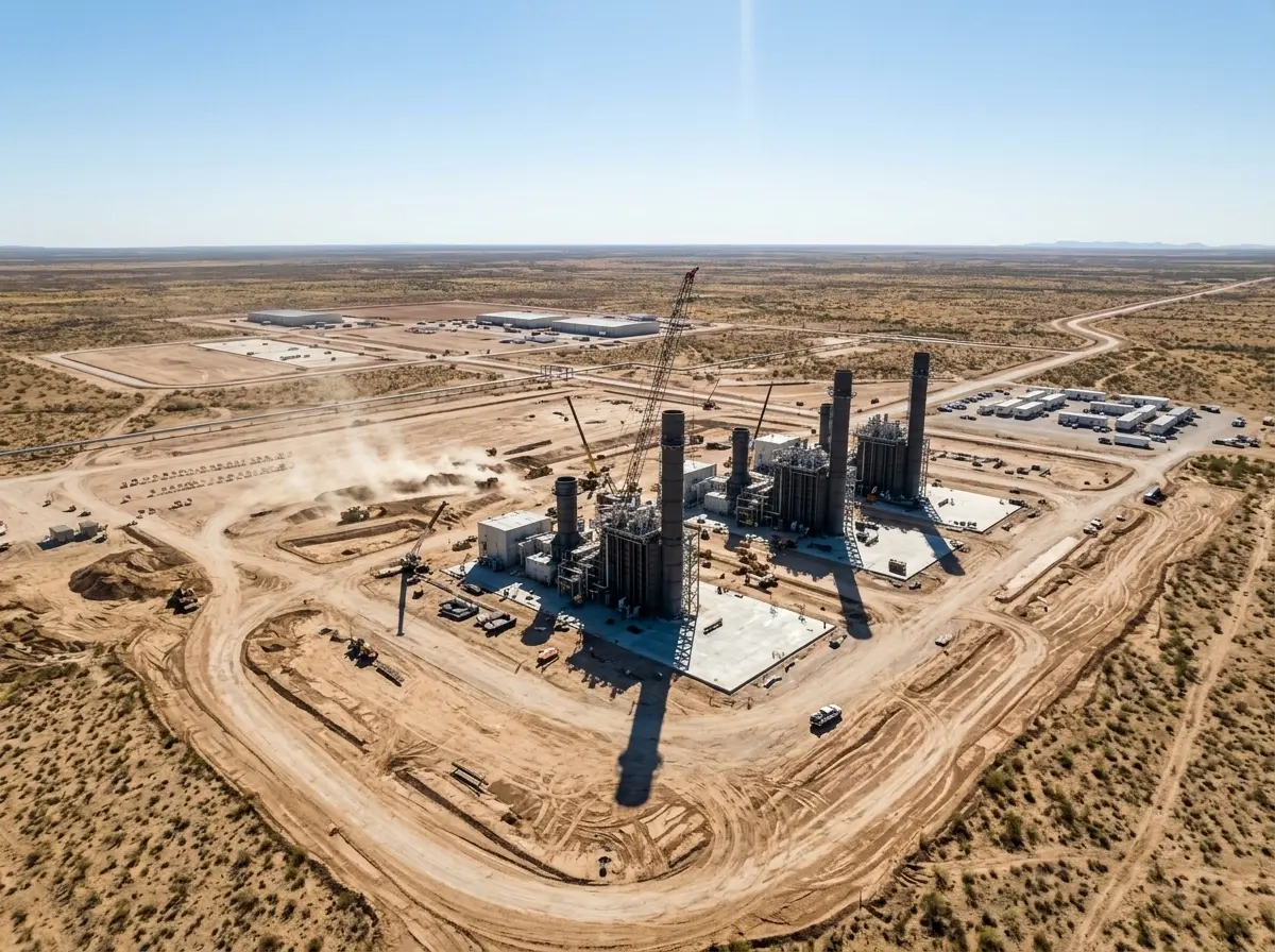 Amazon GW Ranch Texas AI data center 5000 MW gas plant grid