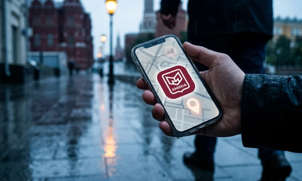 Amina app mandatory geolocation tracking Kyrgyz migrants Moscow