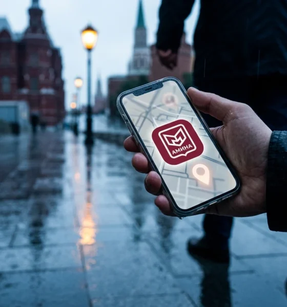 Amina app mandatory geolocation tracking Kyrgyz migrants Moscow