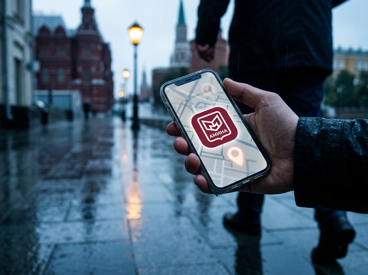Amina app mandatory geolocation tracking Kyrgyz migrants Moscow