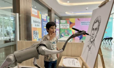 Binge with AI Sketch Bot kids Noida family event