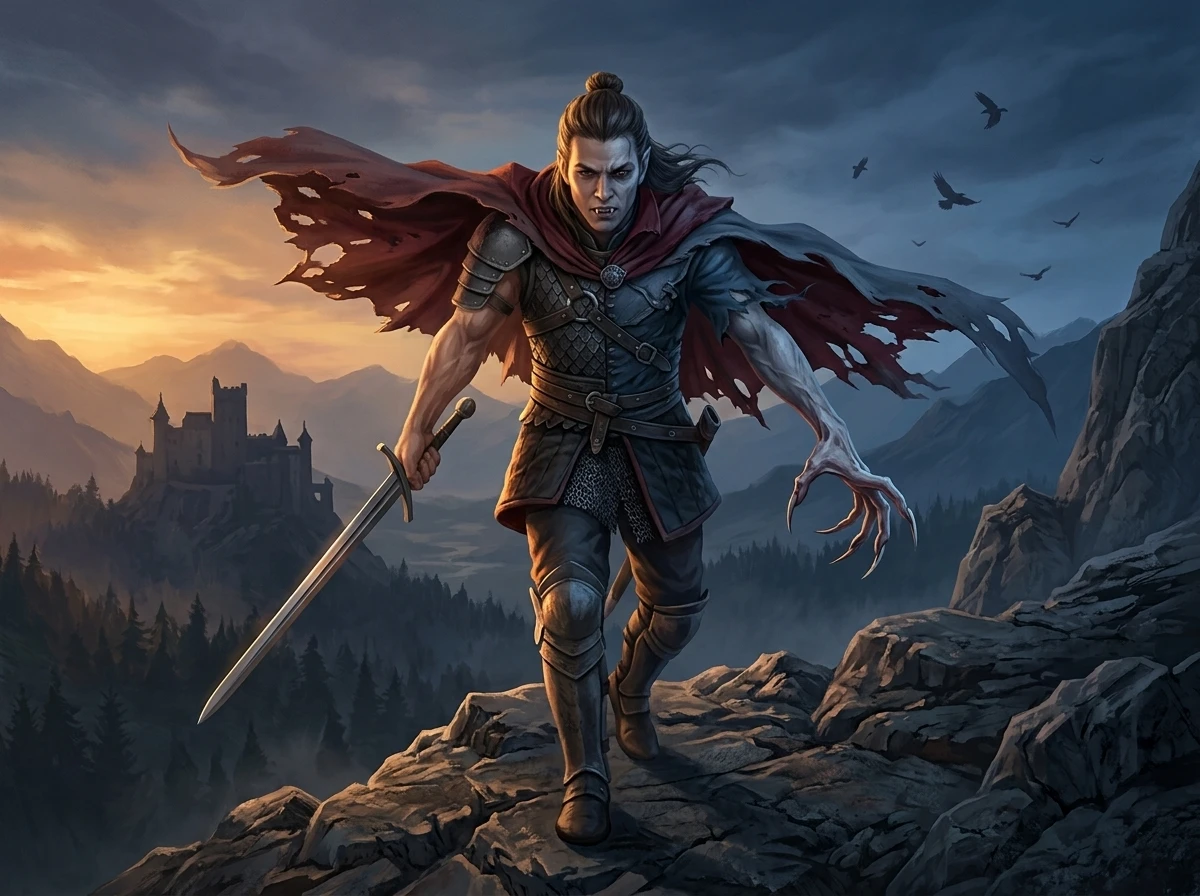Blood of Dawnwalker Coen dual human vampire combat time system