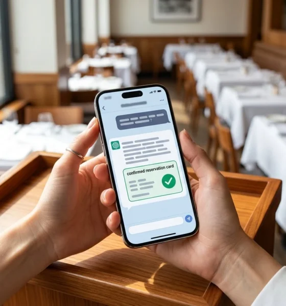 ChatGPT Yelp restaurant reservation booking mid chat confirmation