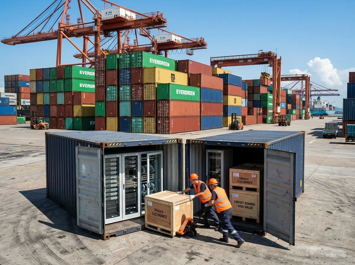 China July exports AI boom trade surplus containers port