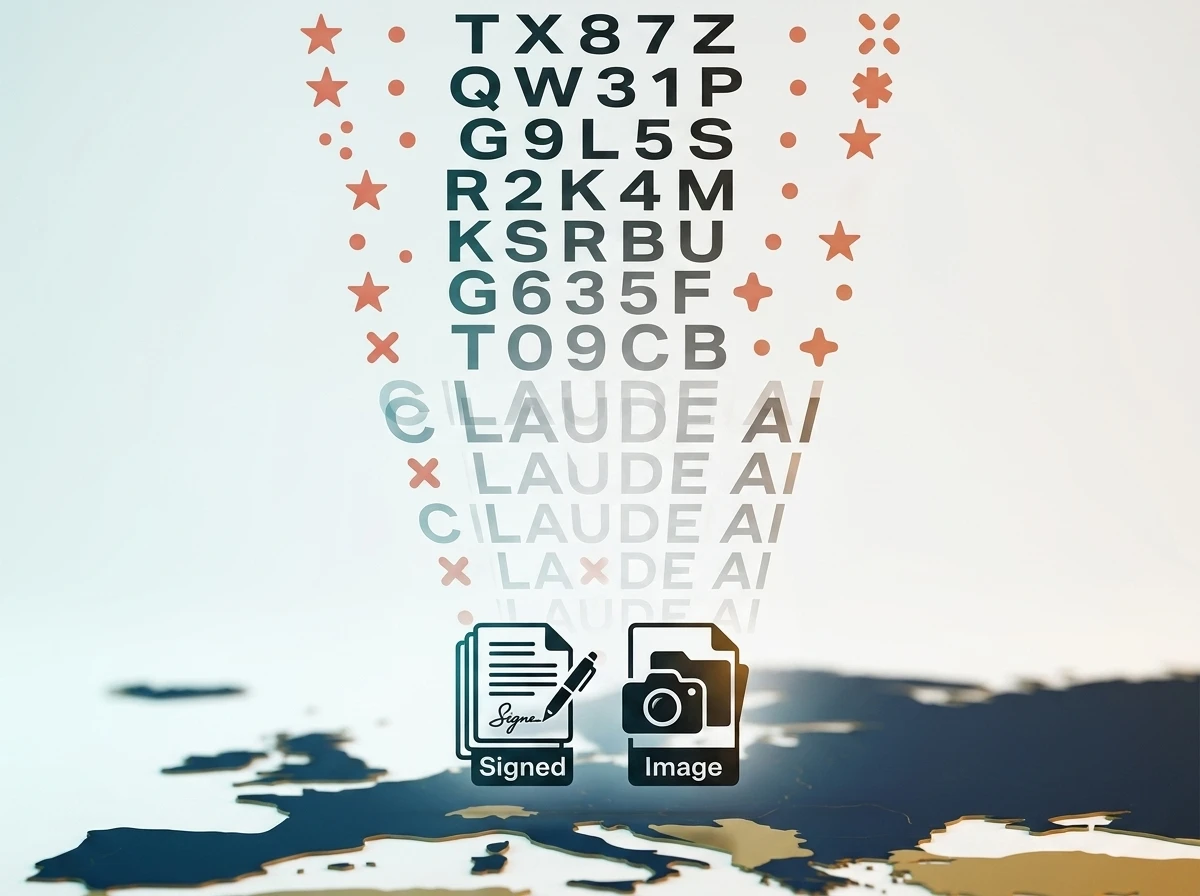 Claude AI text watermark and C2PA signed file marks global
