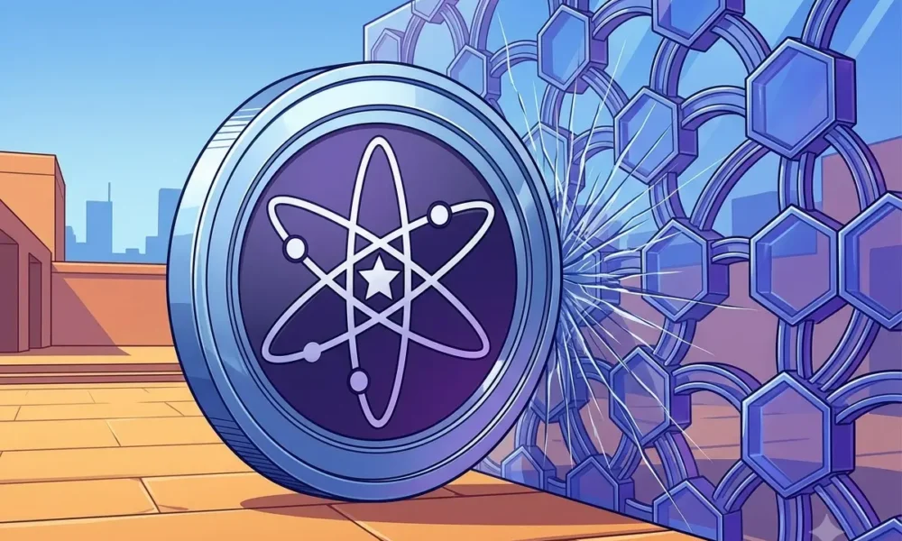 Cosmos ATOM price testing 1.50 dollar resistance level