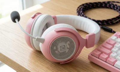Epomaker GX1 open back gaming headset launch pink white