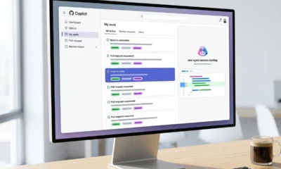 GitHub Copilot app My work pane managing issues pull requests