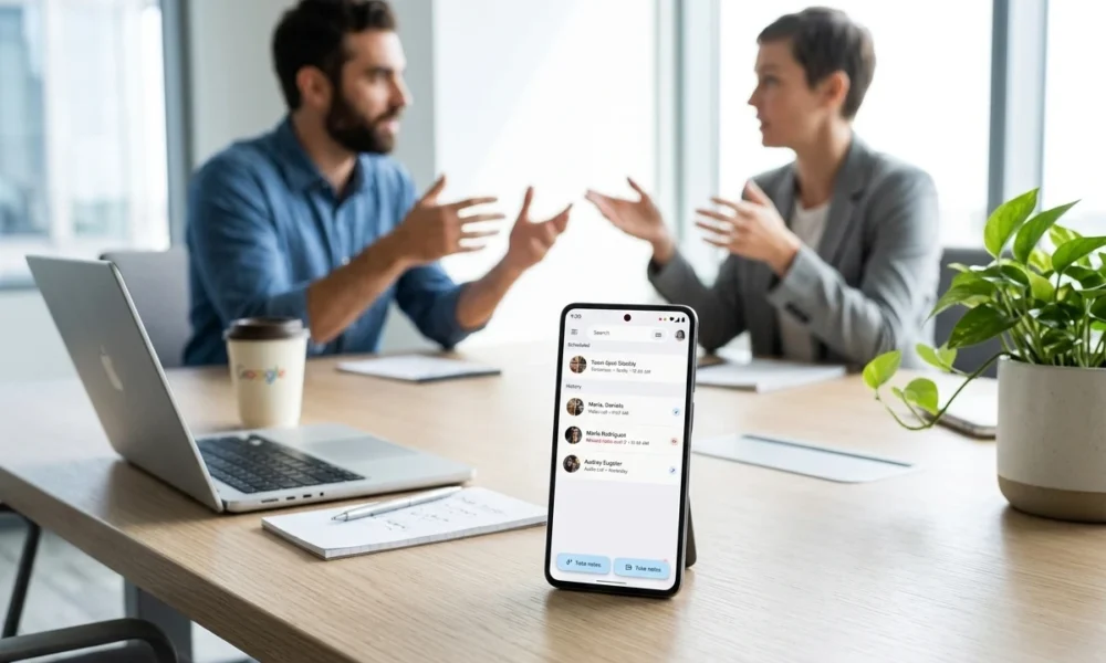 Google Meet Take Notes Gemini in-person meeting feature