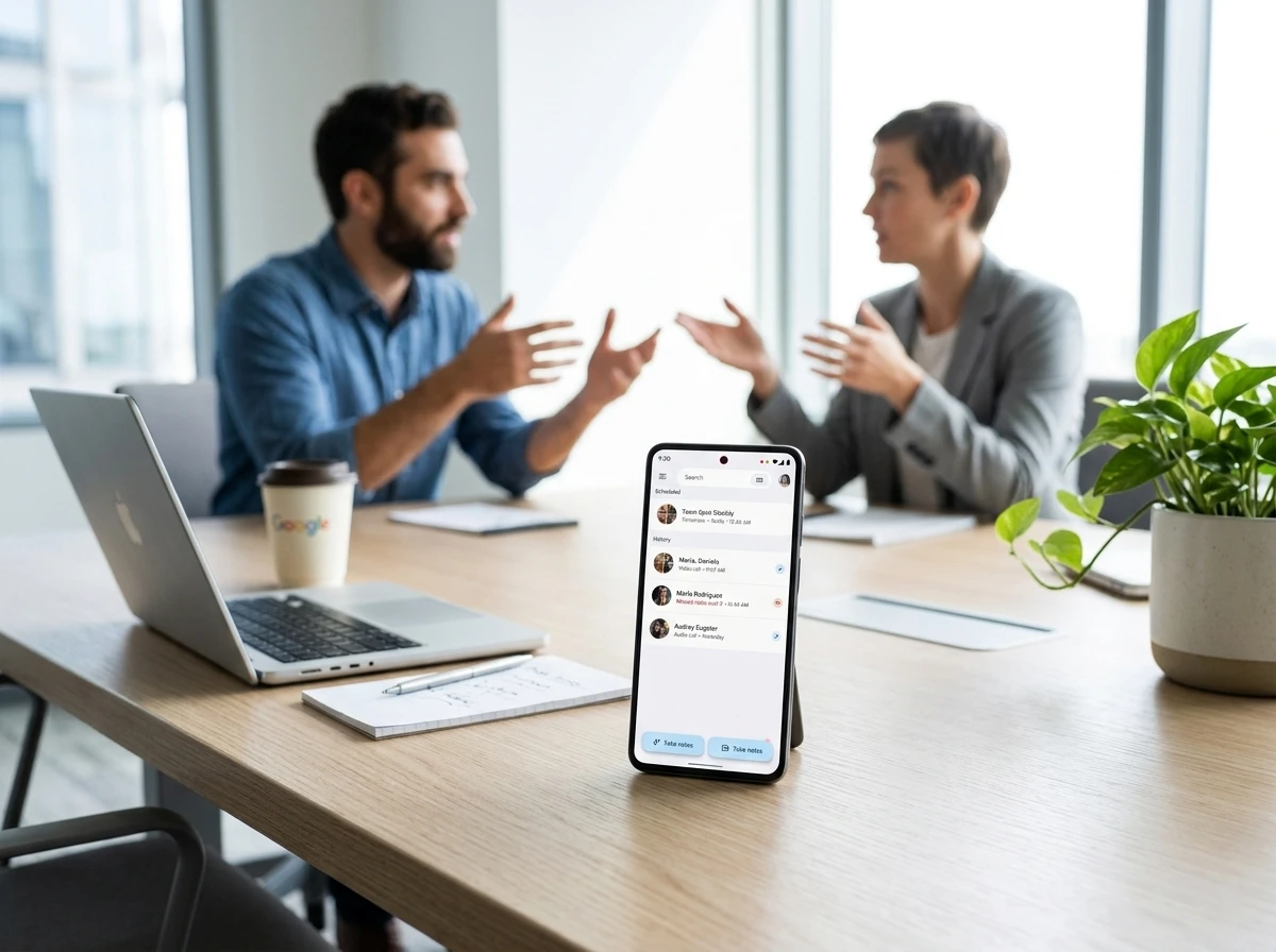Google Meet Take Notes Gemini in-person meeting feature
