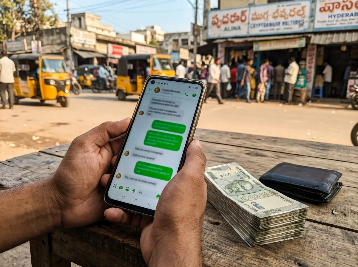 Hyderabad Facebook crypto deal robbery Bandlaguda arrests four men