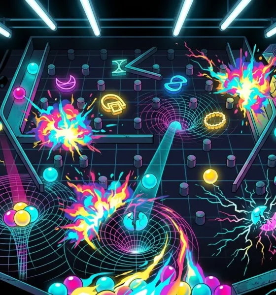HYPERDROP pachinko roguelite neon pegboard ball drop demo
