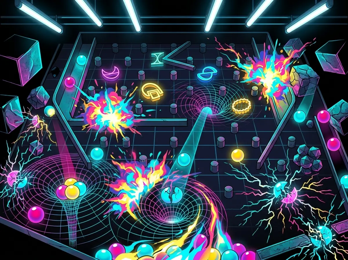 HYPERDROP pachinko roguelite neon pegboard ball drop demo