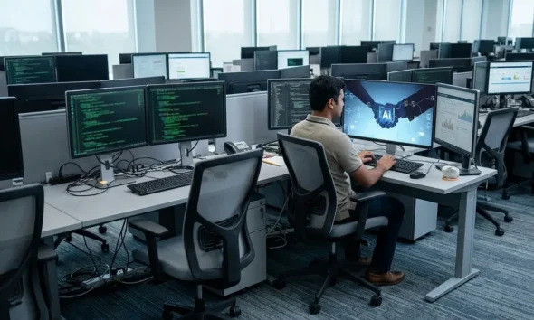 Indian IT Tier-1 margin defense layoffs AI deflation Q2
