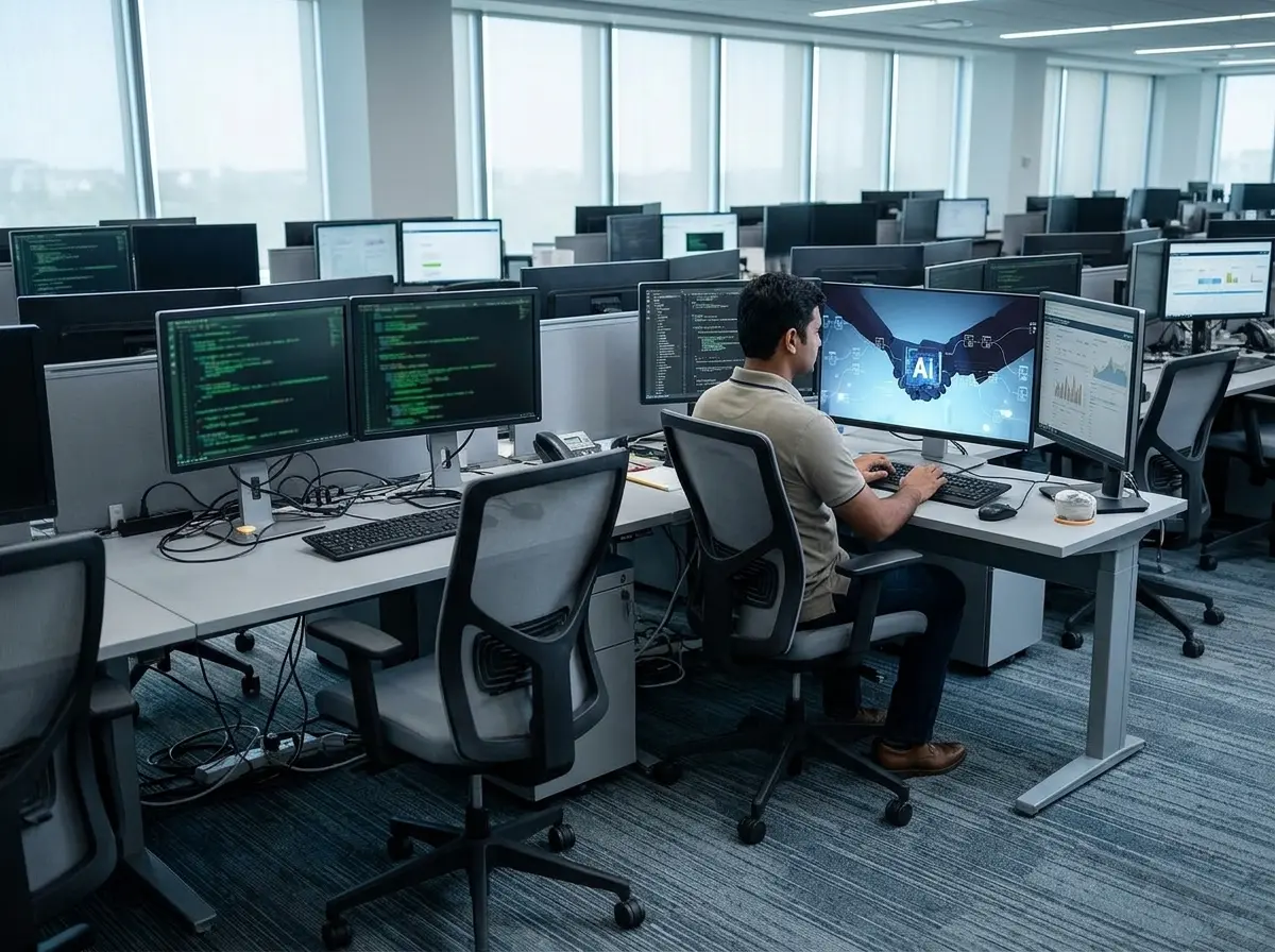 Indian IT Tier-1 margin defense layoffs AI deflation Q2