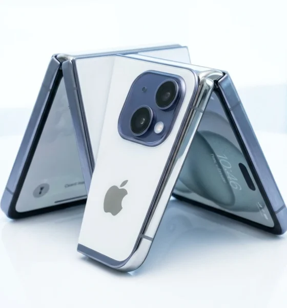 iPhone 18 Ultra foldable dummy open 7.8 inch display titanium