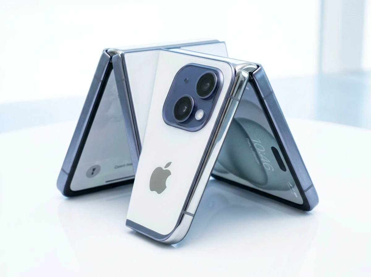 iPhone 18 Ultra foldable dummy open 7.8 inch display titanium