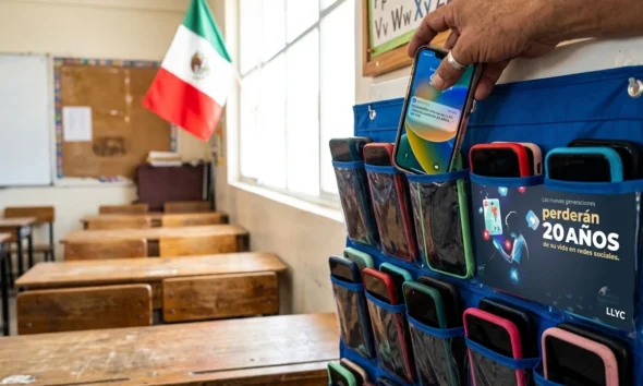 Mexico Sheinbaum social media regulation children classroom phones