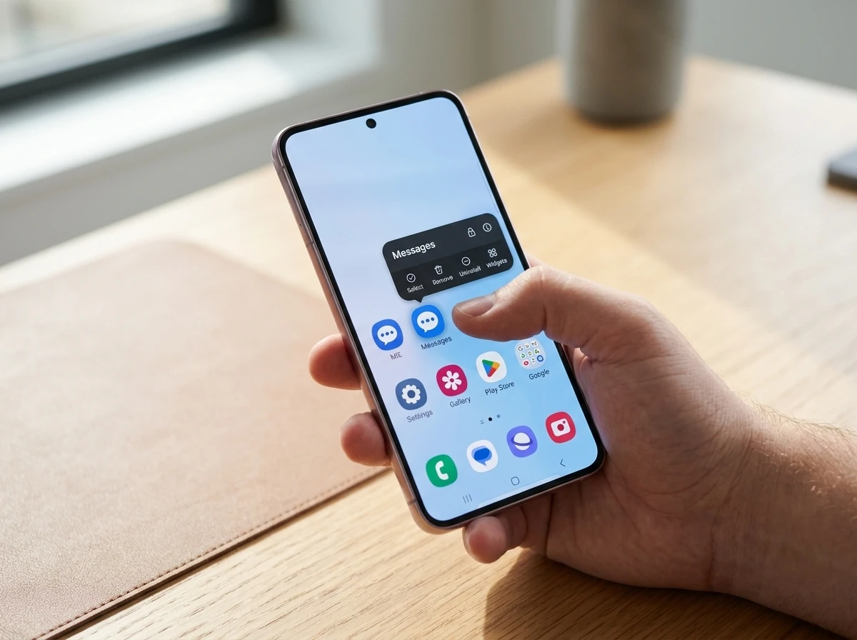 One UI 9.5 App Lock feature Galaxy phone home screen