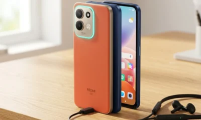 Redmi 17 5G orange rear RGB light 7500mAh battery phone