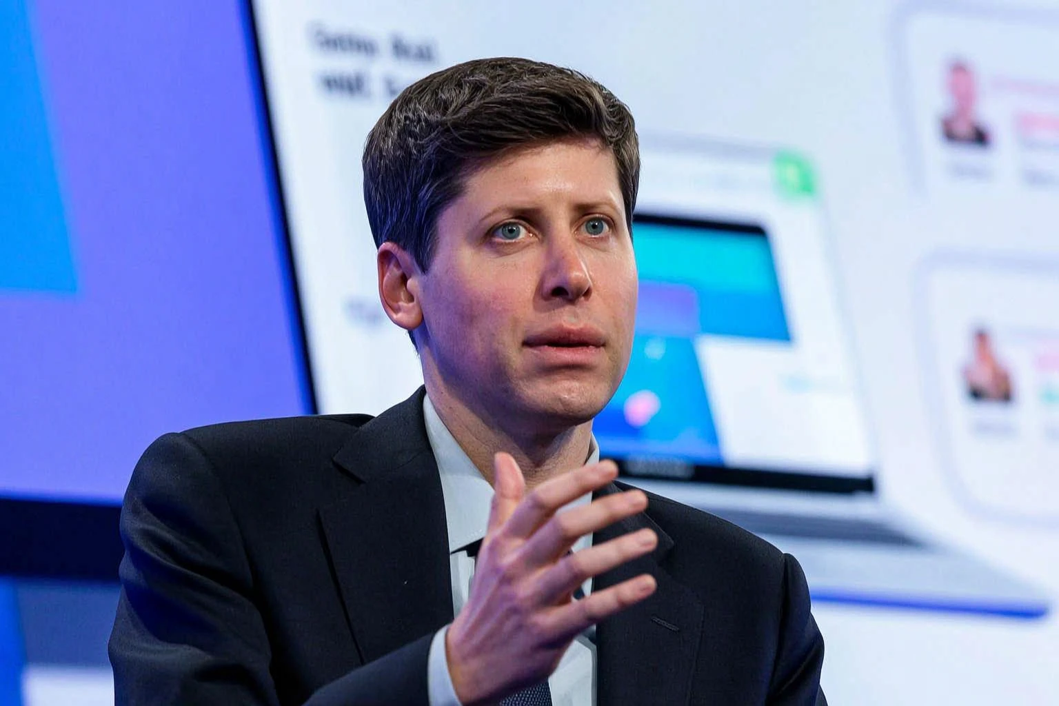 Sam Altman ChatGPT screen watching AI assistant vision