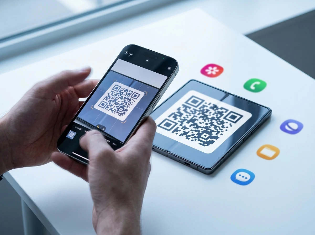 Samsung Smart Switch One UI 9 iPhone QR wireless transfer