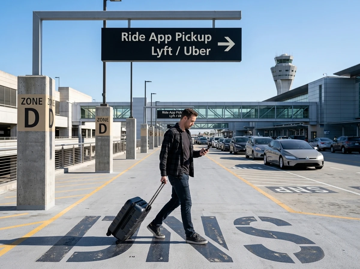 SFO Uber Lyft Level 5 Domestic Garage pickup zones guide