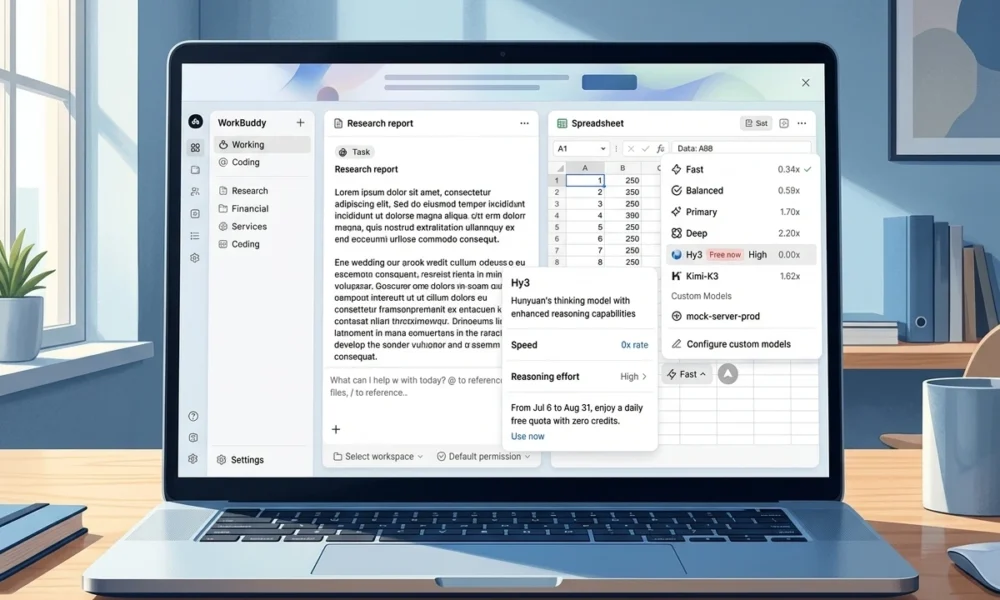 Tencent Hy3 WorkBuddy free global agent workspace launch