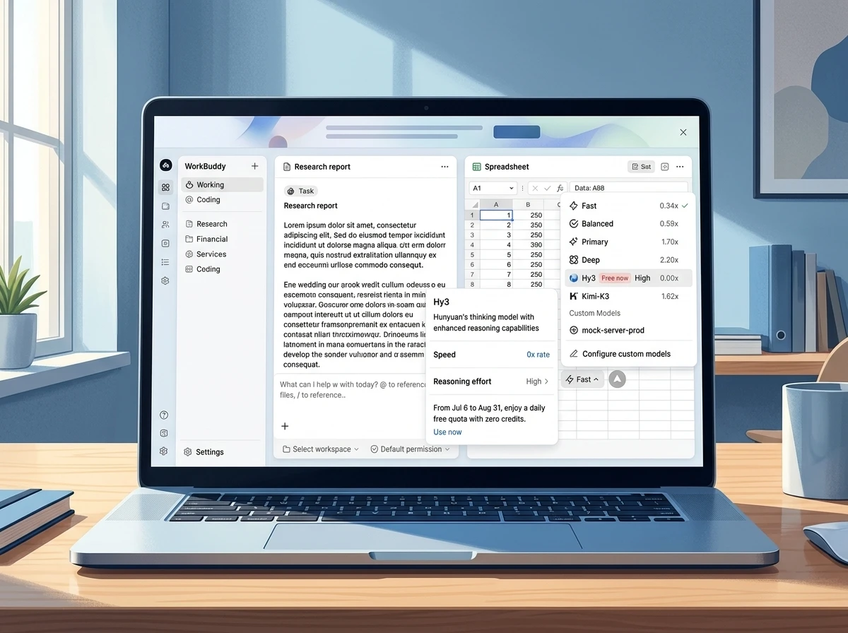 Tencent Hy3 WorkBuddy free global agent workspace launch