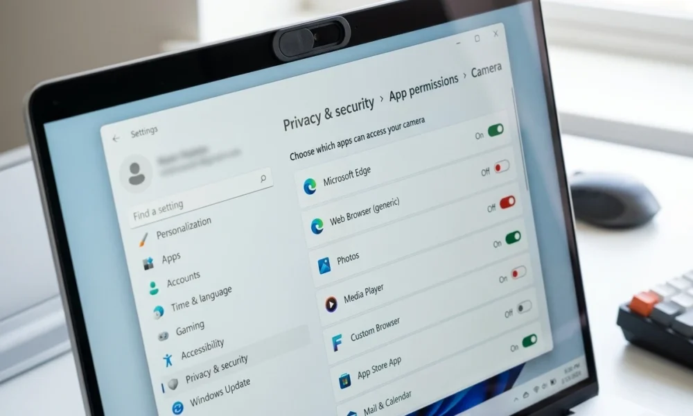 Windows 11 per-app Win32 camera microphone privacy toggles Experimental