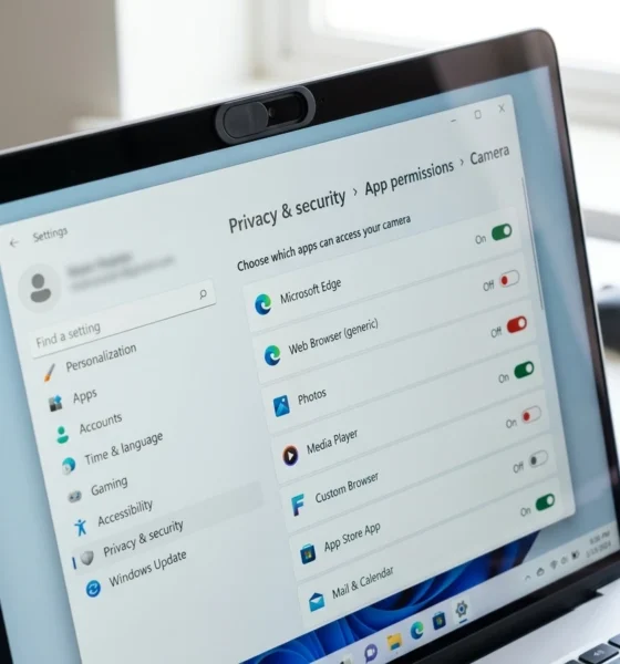 Windows 11 per-app Win32 camera microphone privacy toggles Experimental