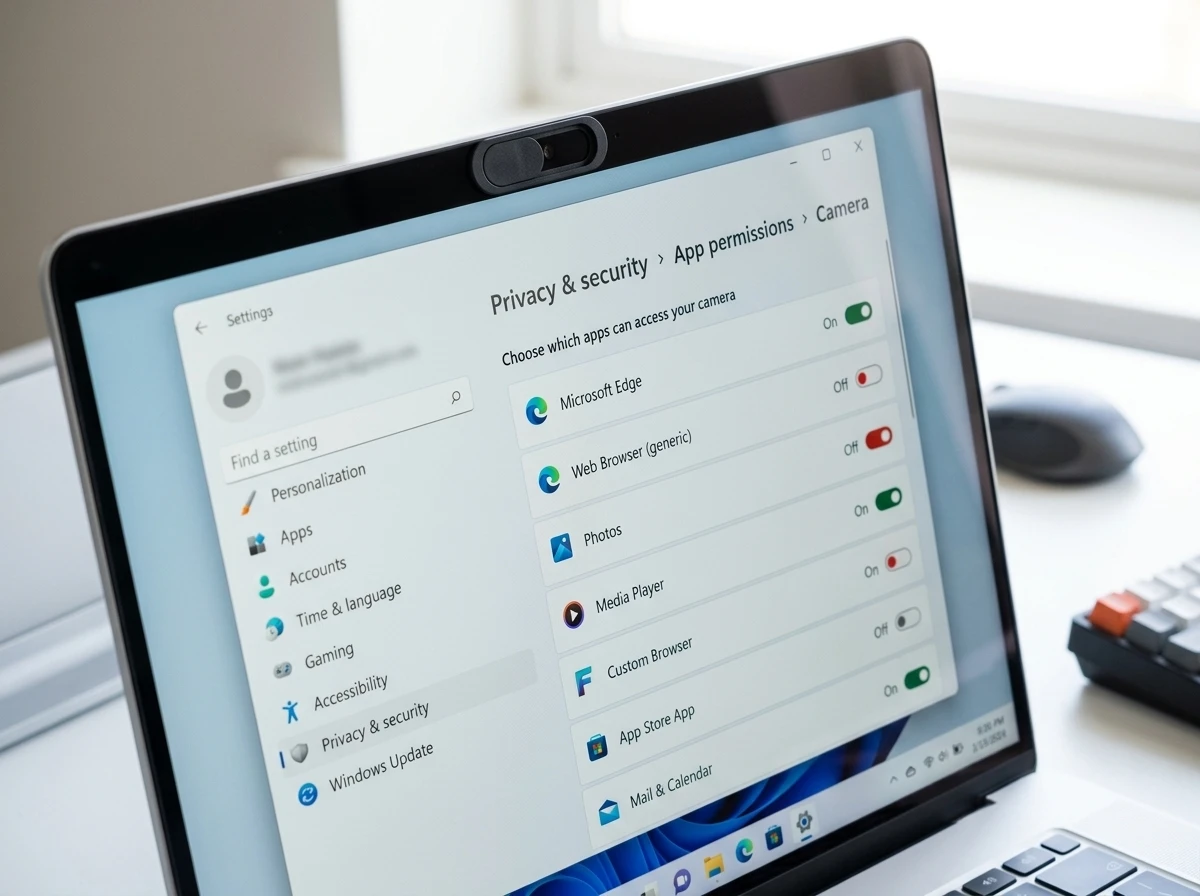 Windows 11 per-app Win32 camera microphone privacy toggles Experimental