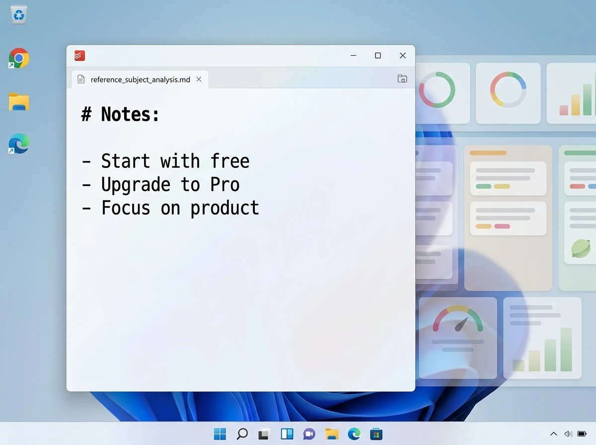 Windows productivity apps Todoist Obsidian Notion local vault desktop