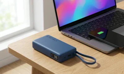 Xiaomi 20000mAh 67W power bank built-in cable display