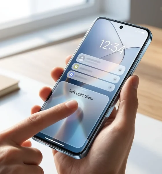 Xiaomi HyperOS 4 Soft Light Glass UI beta on Xiaomi 17