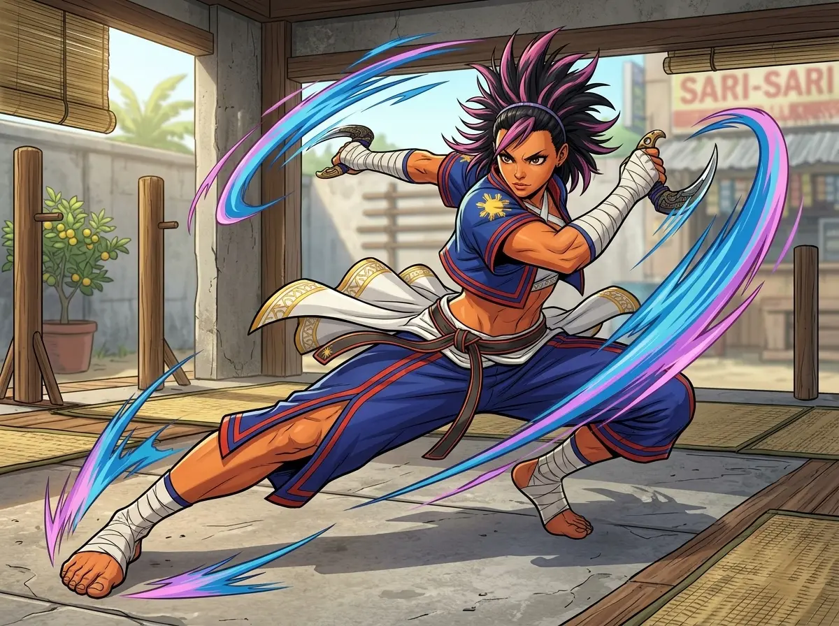 Yasmine first Filipino Street Fighter 6 Eskrima fighter karambit