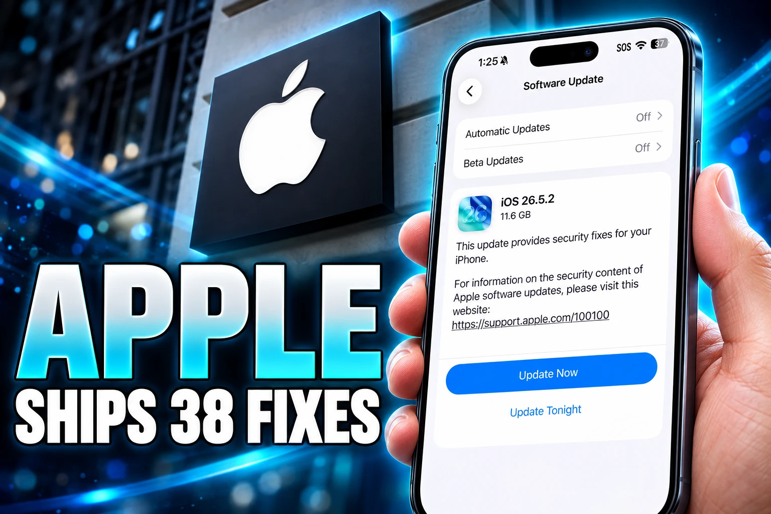 Apple iOS 26.5.2 early security update AI patches