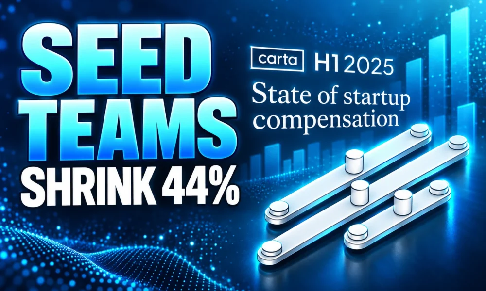 Carta seed startup team headcount drop after AI