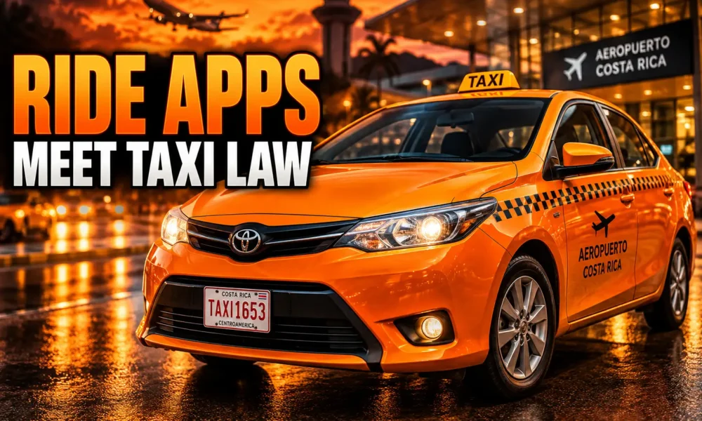 Costa Rica mobility apps Bill 23736 airport taxi lock