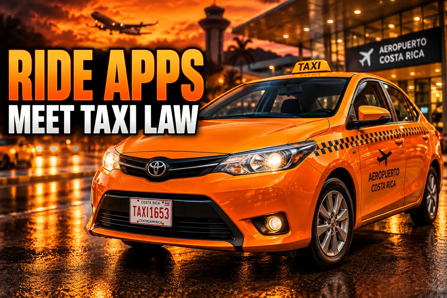 Costa Rica mobility apps Bill 23736 airport taxi lock