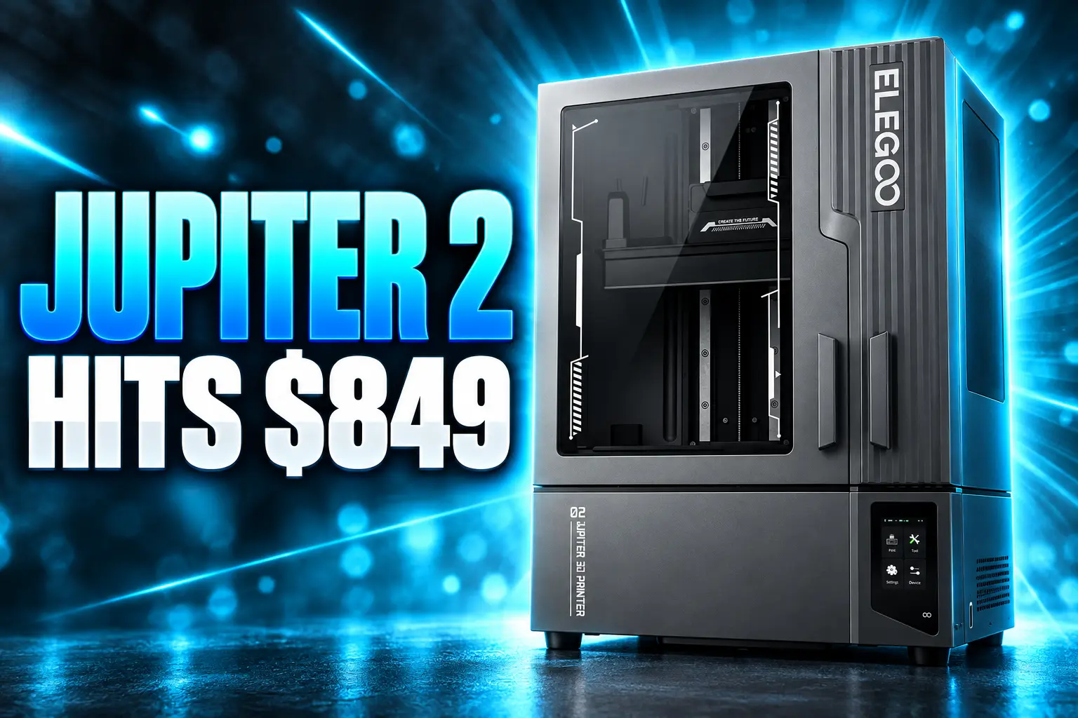 Elegoo Jupiter 2 SatelLite lock 16K resin printer