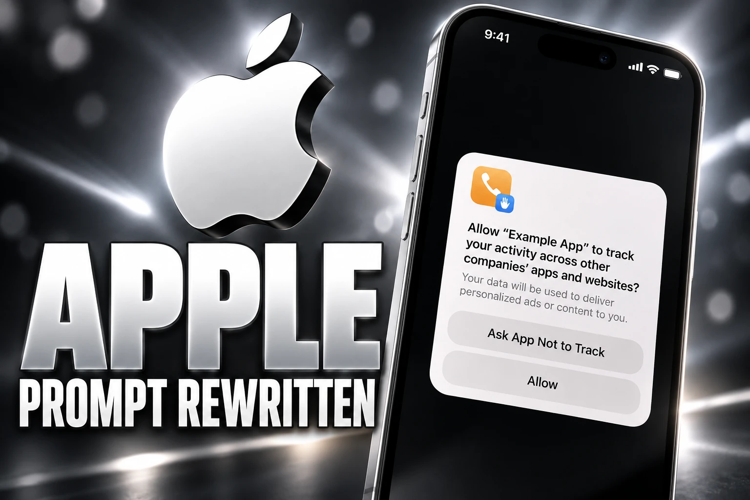 Germany Apple ATT prompt warning hand removal