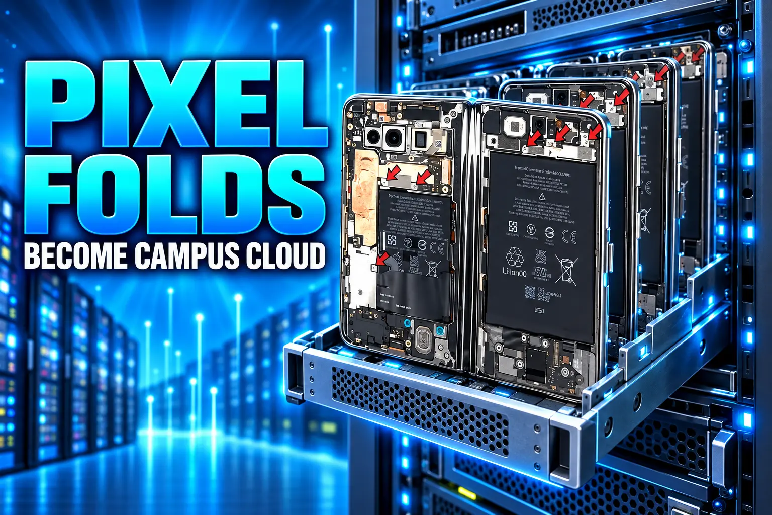 Google Pixel Fold phones turned into campus data center