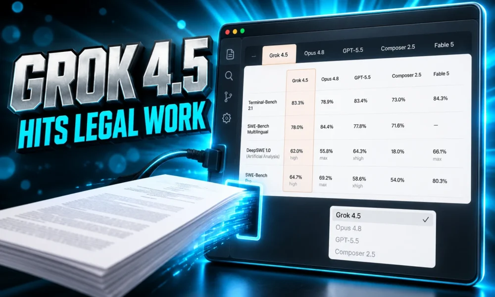 Grok 4.5 Cursor SpaceXAI legal coding model launch