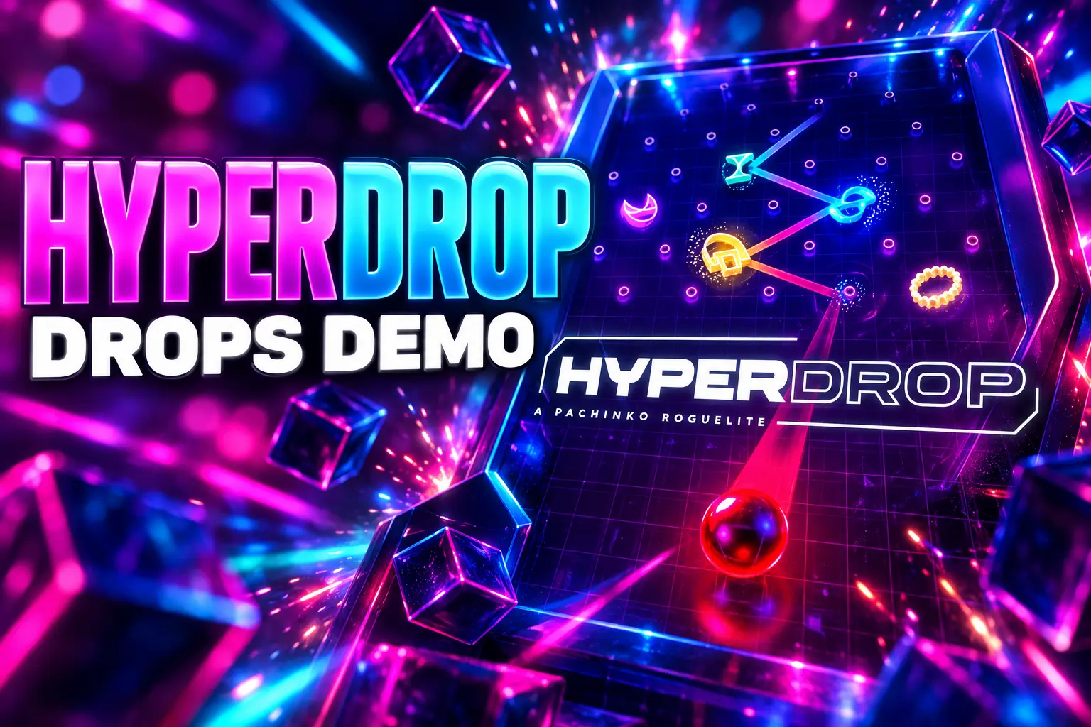 HYPERDROP pachinko roguelite Steam demo Devolver 2027